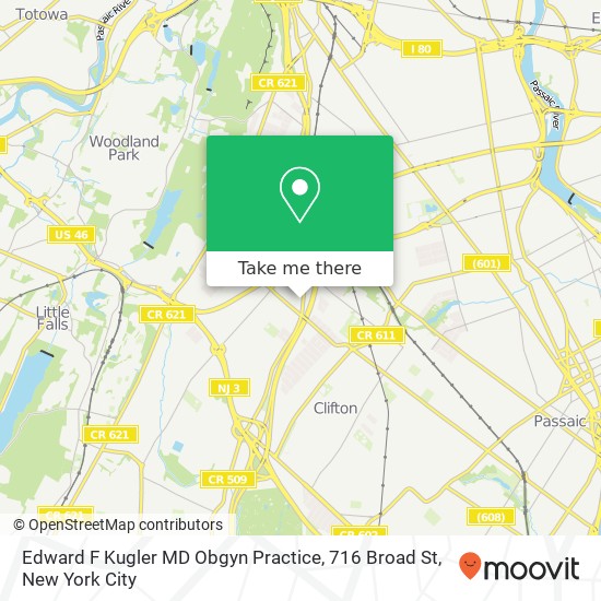 Edward F Kugler MD Obgyn Practice, 716 Broad St map