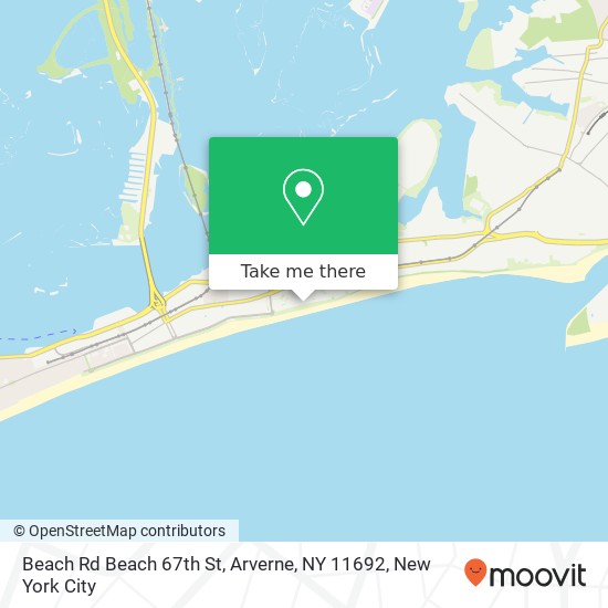 Mapa de Beach Rd Beach 67th St, Arverne, NY 11692