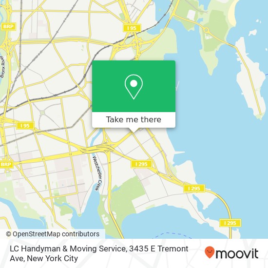 Mapa de LC Handyman & Moving Service, 3435 E Tremont Ave