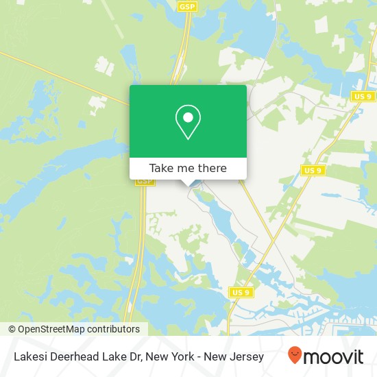 Mapa de Lakesi Deerhead Lake Dr, Forked River, NJ 08731