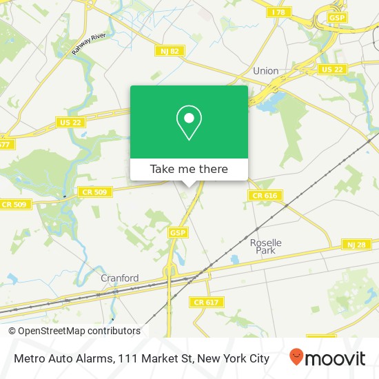 Metro Auto Alarms, 111 Market St map