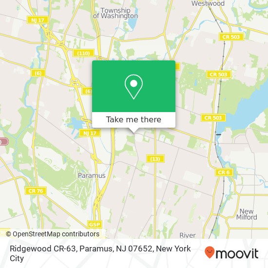 Ridgewood CR-63, Paramus, NJ 07652 map