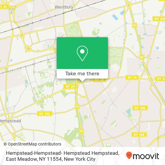 Mapa de Hempstead-Hempstead- Hempstead Hempstead, East Meadow, NY 11554