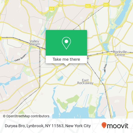 Mapa de Duryea Bro, Lynbrook, NY 11563