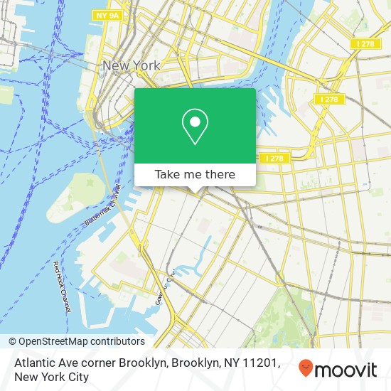 Mapa de Atlantic Ave corner Brooklyn, Brooklyn, NY 11201