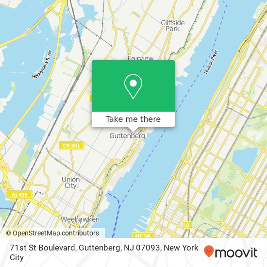 71st St Boulevard, Guttenberg, NJ 07093 map