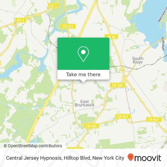 Central Jersey Hypnosis, Hilltop Blvd map