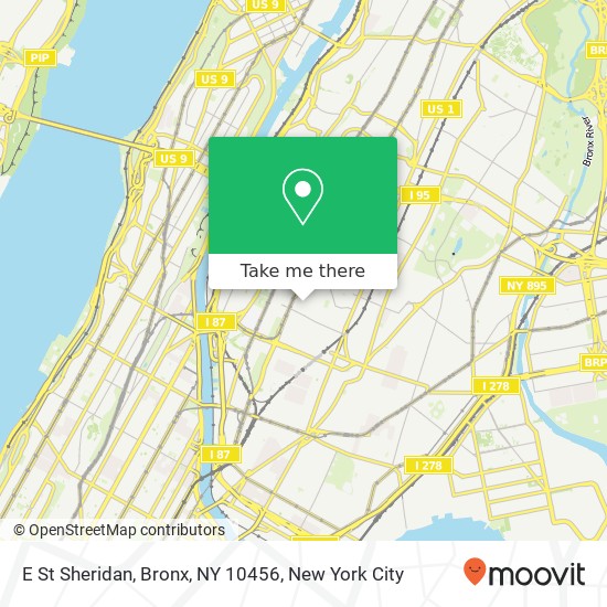 E St Sheridan, Bronx, NY 10456 map