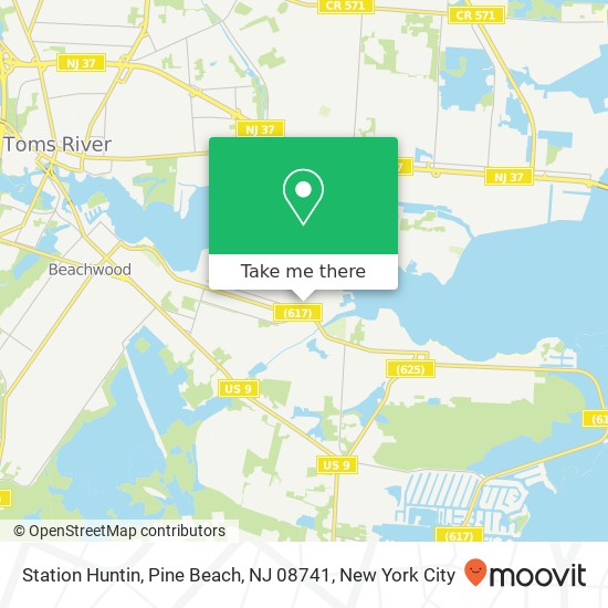 Mapa de Station Huntin, Pine Beach, NJ 08741