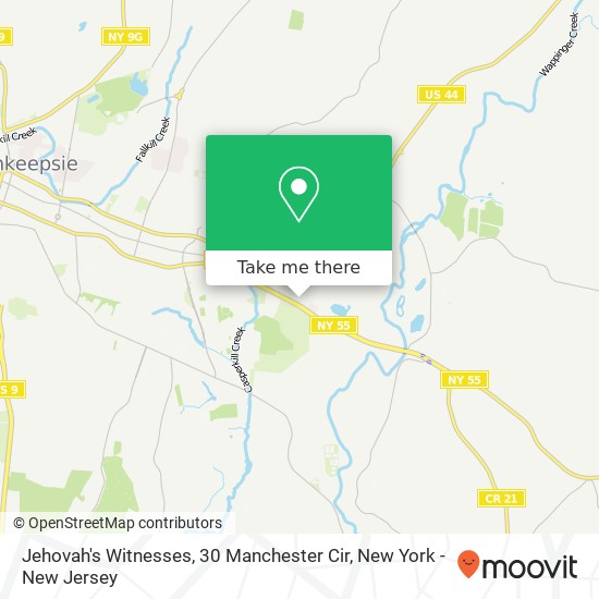 Jehovah's Witnesses, 30 Manchester Cir map