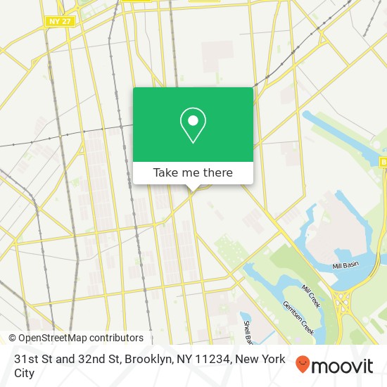 Mapa de 31st St and 32nd St, Brooklyn, NY 11234