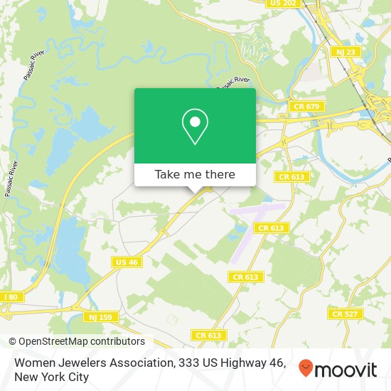 Mapa de Women Jewelers Association, 333 US Highway 46