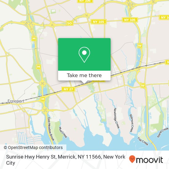 Mapa de Sunrise Hwy Henry St, Merrick, NY 11566