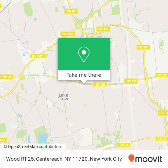 Mapa de Wood RT-25, Centereach, NY 11720