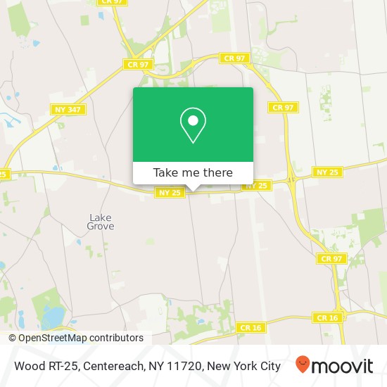 Mapa de Wood RT-25, Centereach, NY 11720