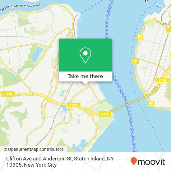Mapa de Clifton Ave and Anderson St, Staten Island, NY 10305