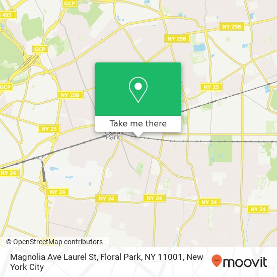 Mapa de Magnolia Ave Laurel St, Floral Park, NY 11001