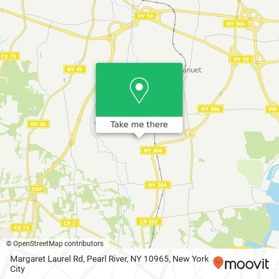 Margaret Laurel Rd, Pearl River, NY 10965 map
