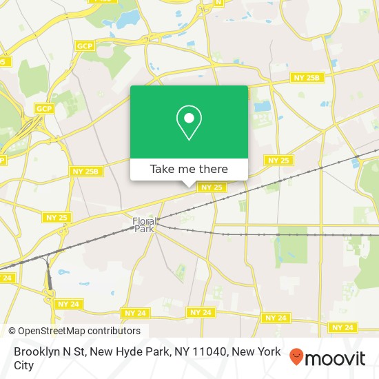 Brooklyn N St, New Hyde Park, NY 11040 map
