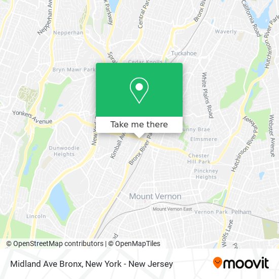 Midland Ave Bronx map