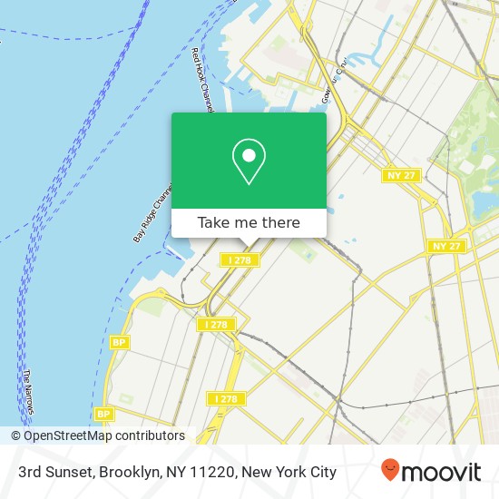 Mapa de 3rd Sunset, Brooklyn, NY 11220