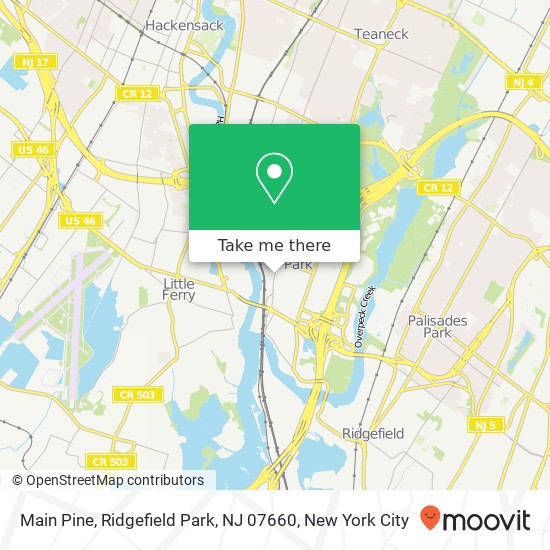 Mapa de Main Pine, Ridgefield Park, NJ 07660
