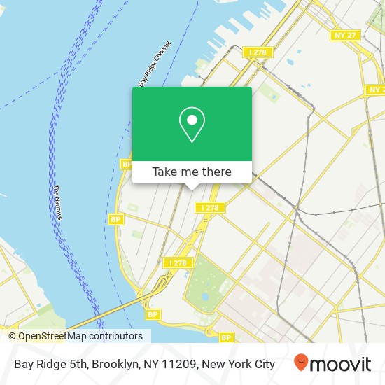 Mapa de Bay Ridge 5th, Brooklyn, NY 11209