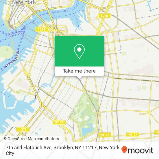 Mapa de 7th and Flatbush Ave, Brooklyn, NY 11217