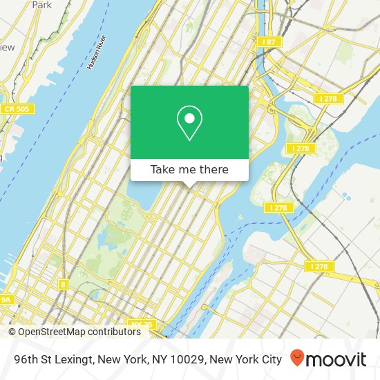 96th St Lexingt, New York, NY 10029 map