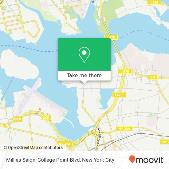 Millies Salon, College Point Blvd map