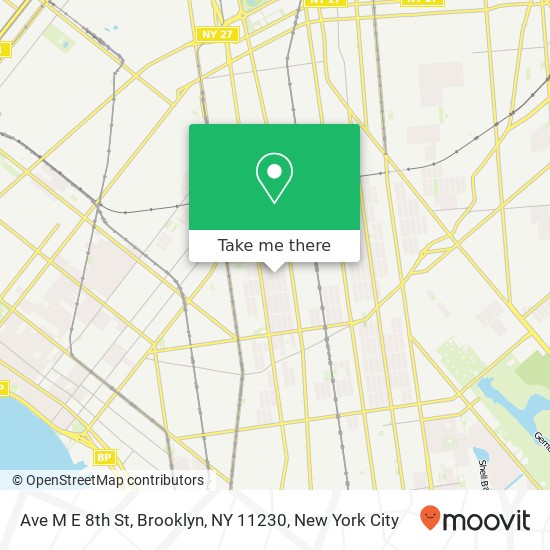 Mapa de Ave M E 8th St, Brooklyn, NY 11230