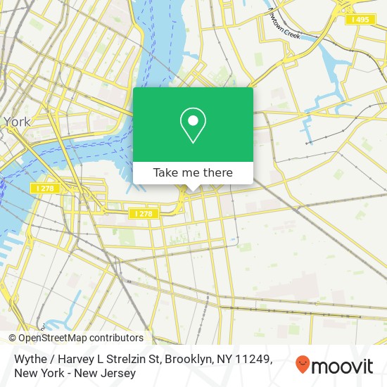 Wythe / Harvey L Strelzin St, Brooklyn, NY 11249 map