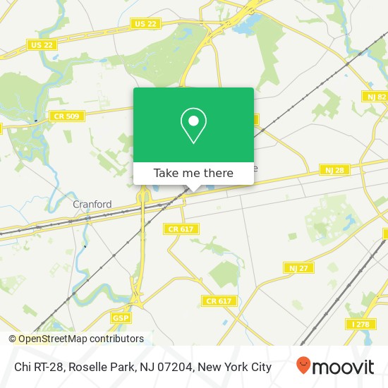 Mapa de Chi RT-28, Roselle Park, NJ 07204