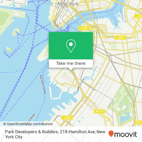 Mapa de Park Developers & Builders, 218 Hamilton Ave