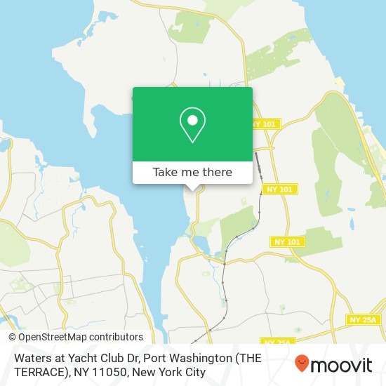 Mapa de Waters at Yacht Club Dr, Port Washington (THE TERRACE), NY 11050