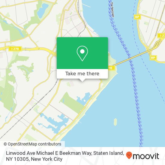 Mapa de Linwood Ave Michael E Beekman Way, Staten Island, NY 10305