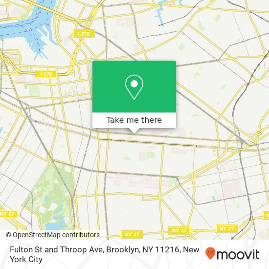 Fulton St and Throop Ave, Brooklyn, NY 11216 map