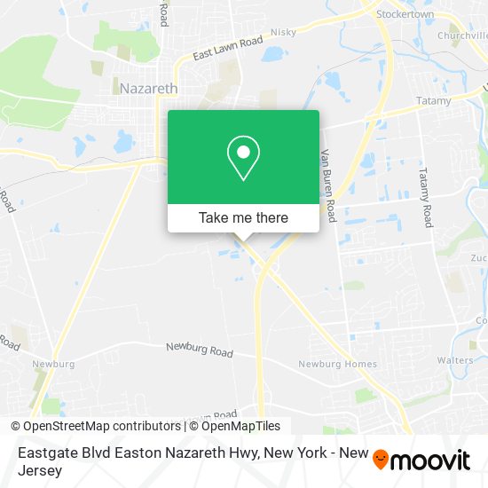 Eastgate Blvd Easton Nazareth Hwy map