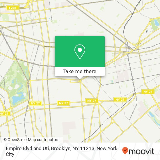 Empire Blvd and Uti, Brooklyn, NY 11213 map