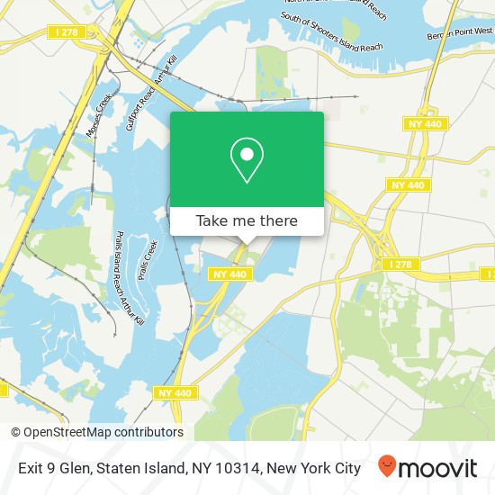 Mapa de Exit 9 Glen, Staten Island, NY 10314
