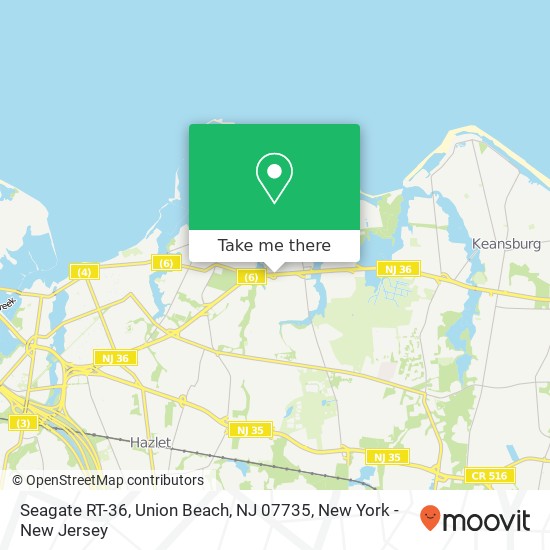 Seagate RT-36, Union Beach, NJ 07735 map