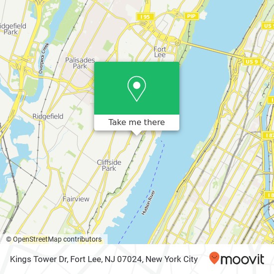 Kings Tower Dr, Fort Lee, NJ 07024 map