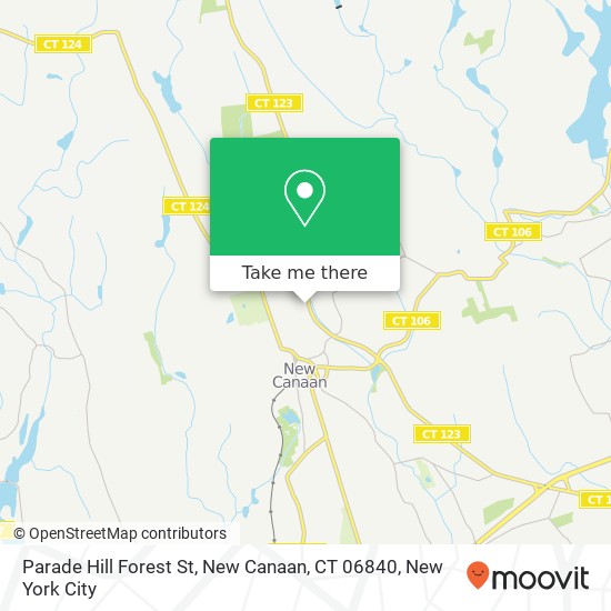Mapa de Parade Hill Forest St, New Canaan, CT 06840