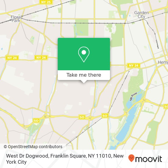 Mapa de West Dr Dogwood, Franklin Square, NY 11010