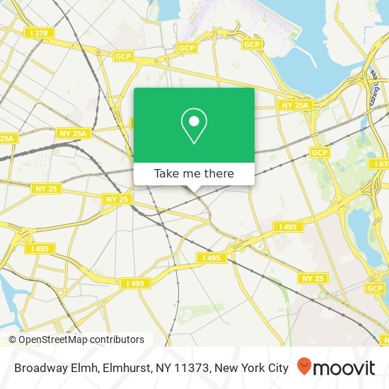 Mapa de Broadway Elmh, Elmhurst, NY 11373