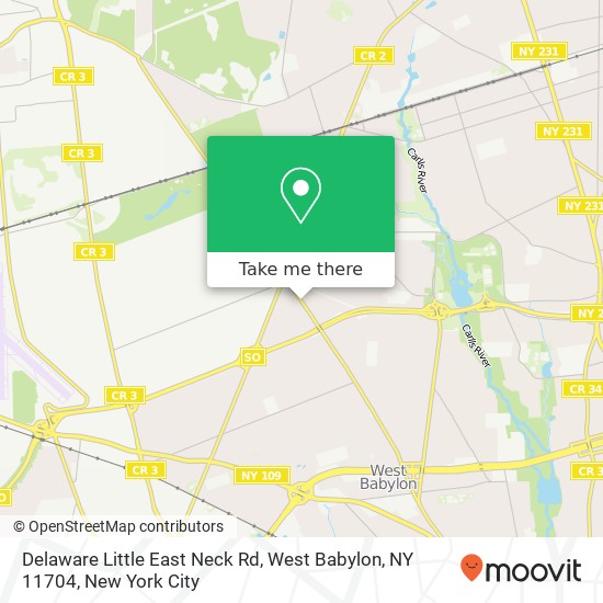 Delaware Little East Neck Rd, West Babylon, NY 11704 map