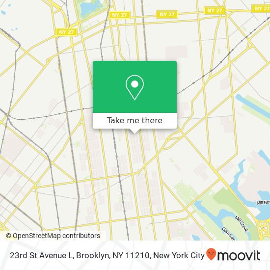 Mapa de 23rd St Avenue L, Brooklyn, NY 11210