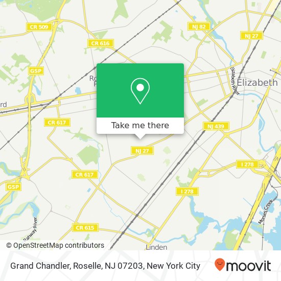 Mapa de Grand Chandler, Roselle, NJ 07203