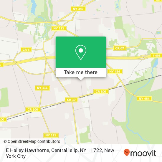 Mapa de E Halley Hawthorne, Central Islip, NY 11722