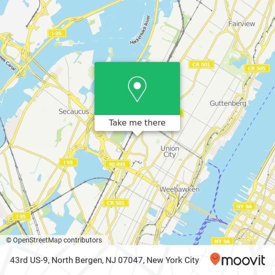 43rd US-9, North Bergen, NJ 07047 map